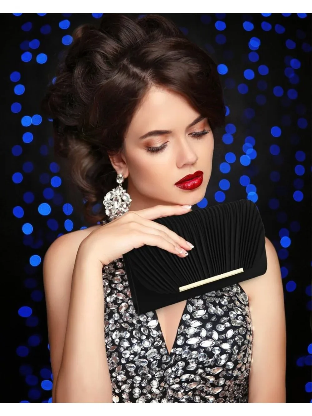 👜Women's Black Evening Handbags for Formal Wedding Party Prom Shoulder Bags